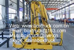 Folding jib crane for truck